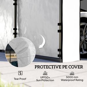 Pannello Laterale di Ricambio Singolo Bianco UPF50+ in PVDF per Tettoie Auto 12FT X 20FT, Impermeabile - Product Image 5