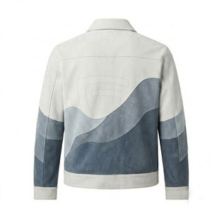 Modern <b>Suede</b> <b>Leather</b> <b>Jacket</b> Featuring Tailored Slim Fit Premium Texture Zip Front Design For Men Fashion Collections - Product Image 2