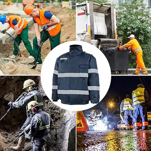 Road Safety <b>Jacket</b> High Visibility Work Wear Waterproof Reflective Winter Safety Men's <b>Jackets</b> - Product Image 6