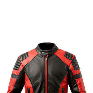 Veste en cuir respirante à manches longues, à carreaux/uni, streetwear, coupe slim, confortable, nouvelle mode, haute qualité pour homme - Product Image 6