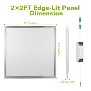Pannello LED 48W 2x2FT 5800LM 7000K, Illuminazione a Soffitto Equivalente a 150W, Pannello Incassato a Bordo Luminoso ad Alte Prestazioni - Product Image 3