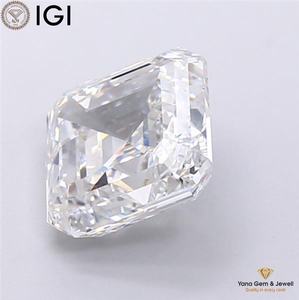 Diamante cultivado en laboratorio CVD con corte Asscher de 5.00 quilates, color E, claridad VVS2, certificado por IGI, para colección de joyería profesional. - Product Image 6