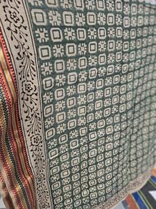 Boho Block Print Sarong Wrap Silk Border Cotton Pareo Beach Cover Up Skirt Handmade Indian Sarong Lightweight Summer Beach Wear - Product Image 5