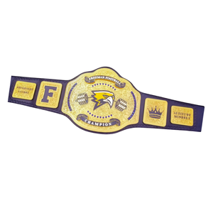 Ceinture de champion de football Freeman - Ceinture de sport violette personnalisable avec détails dorés - Trophée de collection de qualité supérieure - Product Image 6