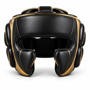 CHAMPS Protège-tête de boxe professionnel en cuir, réglable, unisexe, respirant, avec visière transparente, pour toutes les saisons, équipement de protection sportive personnalisé - Product Image 2