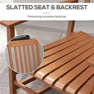Set di Sedie a Dondolo da Esterno con Tavolino Laterale in Teak e Rattan, Arredamento da Giardino per Momenti di Freschezza - Product Image 6