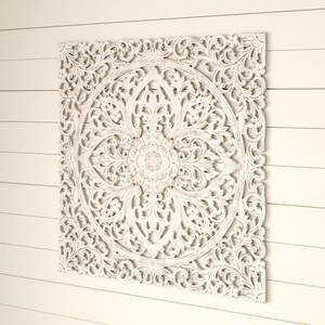 Panneau mural en bois sculpté moderne et attrayant, design antique avec finition parfaite et taille standard. - Product Image 2