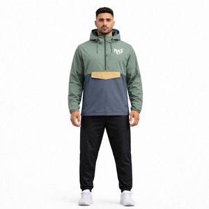Chaqueta Impermeable con Cierre y Bloques de Color en Contraste, Chaqueta Impermeable Plegable, Chaqueta Softshell Impermeable para Hombre - Product Image 1
