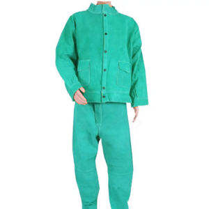 Combinaisons de soudage en cuir de vachette pleine fleur robustes, vêtements de sécurité industrielle, protection contre les vapeurs, résistance à la chaleur 500-1000°C - Product Image 4