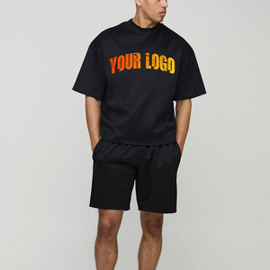 Ensemble homme 2 pièces, chemise et short, logo personnalisé, streetwear, 100% coton, ensemble décontracté imprimé, personnalisez votre propre logo, service OEM - Product Image 4