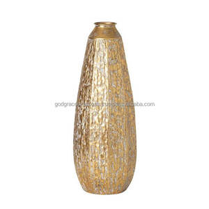 En gros De Luxe Antique En Fonte Stand À La Main En Laiton Fleur Vase Or Grand Accessoire De Mariage Conception Côtière Direct Inde - Product Image 3