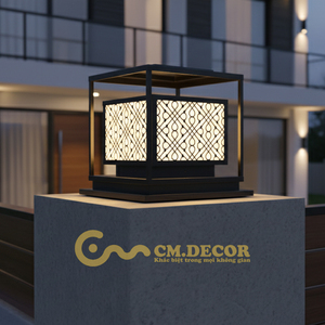 Lampe de poteau de portail extérieur/mural/villa/jardin 1 an de garantie Viet Nam CM Decor 3500K (Blanc Chaud) acier/inox AC 220V (± 10%) 300 lm LED - Product Image 1