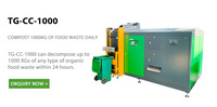 Composteur automatique de déchets alimentaires organiques TOGO Kitchen 1000KG/J, alimentation automatique, prix usine TG-CC-1000
