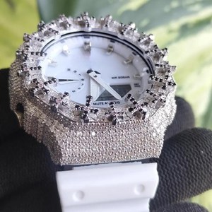 Kit de Piezas de Reloj Clásico de Acero Inoxidable KIVORA'S, Bisel, Cristal, Corona, Caja para Modificación de Relojes, Diamante Moissanita - Product Image 1