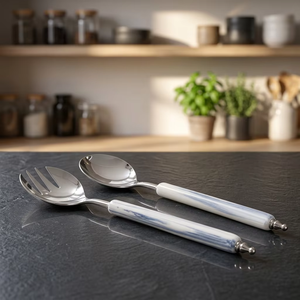 Ensemble élégant de cuillères et fourchettes de service pour salade – Vaisselle haut de gamme pour repas en famille, événements spéciaux, buffets et hôtellerie - Product Image 6
