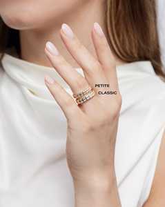 Anillos Apilables de Eternidad con Diamantes Cultivados en Laboratorio con Corte Esmeralda, Engaste de Bisel, Oro Sólido de 14K y 18K Personalizado, Anillos de Boda, Precio de Fábrica al por Mayor - Product Image 6