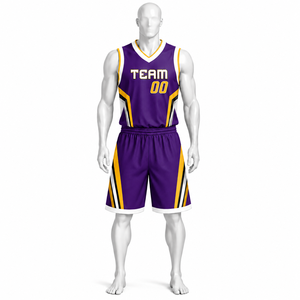 Uniforme de Baloncesto Personalizado con Logotipo y Número, Conjunto de Camiseta sin Mangas y Pantalones Cortos, Transpirable, de Poliéster, para Equipos Adultos - Product Image 5