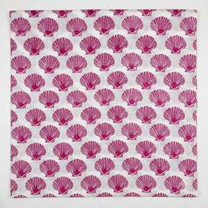 Pink Shell Print 100% Cotton Poplin <b>Fabric</b> 43/44" Wide <b>Medium</b> Weight Woven Stain Resistant Ethnic Style Home Textile Material - Product Image 5