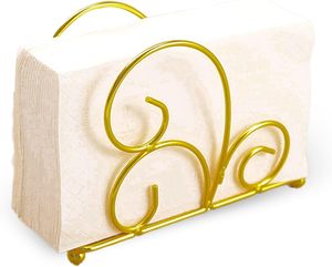 Porte-serviettes moderne vertical en métal décoratif en spirale, distributeur de papier essuie-tout, support de table pour mouchoirs de cocktail, organisateur de salle à manger - Product Image 6