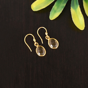 Natural Lemon Quartz Gemstone 925 Sterling <b>Silver</b> <b>Dangle</b> <b>Earrings</b> for Women - Product Image 2