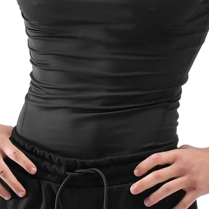 Chemise de compression athlétique noire pour hommes, respirante, à séchage rapide, extensible, à manches courtes, pour l'entraînement en salle de sport, haut de sport - Product Image 4