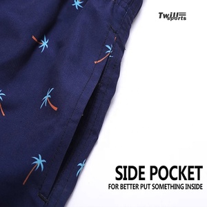 Servicio OEM de Marca Personalizada, Shorts de Playa para Hombre, Secado Rápido, Transpirables, Ecológicos, para las Cuatro Estaciones, Trajes de Baño de Lona - Product Image 4