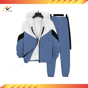 Best Sale Long Windproof Breathable Anti-Bacterial Winter Plus Size Customizable Two Piece Sport Tracksuit Hoody Sweatsuit Bulk - Product Image 2