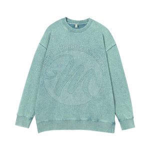 Vêtements pour hommes, sweat-shirts en coton 100% pour hommes, effet délavé, à manches longues, respirants, en vente - Product Image 5