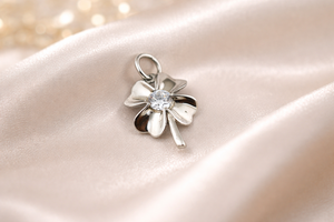 จี้เงินแท้ 925 ลายดอกไม้เรียบหรูสำหรับเธอ - สร้อยคอจี้ลายดอกไม้สุดสง่างาม - Product Image 5