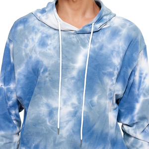 เสื้อฮู้ดผู้ชายแบบ Tie-Dye แขนยาว สวมใส่สบาย มีเชือกปรับได้ที่ฮู้ด กระเป๋าจิงโจ้ และขอบยางยืด - Product Image 5