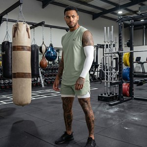 Camiseta sin Mangas de Gimnasio 100% Algodón con Logotipo Personalizado, Camiseta Deportiva Lisa con Logotipo Impreso OEM, Camiseta sin Mangas para Hombre de Talla Grande - Product Image 5