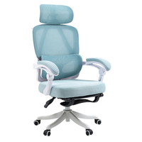 Chaise de bureau ergonomique en maille pivotante avec appui-tête réglable 8D, chaise de travail inclinable pour la pause déjeuner des employés