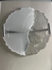 Luxury Resin Jewelry <b>Tray</b> With Elegant Finish For Ring Necklace Bracelet And Cosmetic Storage Display - Product Image 1