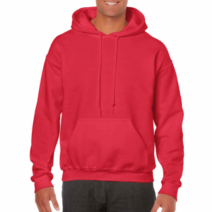<b>Men's</b> Burgundy Hooded Sweatshirt Regular Fit Knitted Casual Autumn Wear Solid Color Fleece Pocket Design - Product Image 5