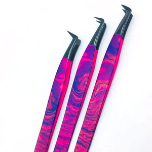 Pinzas para Pestañas de Acero Inoxidable de 12 cm con Punta Inclinada, Duraderas, para Manicura, con Fuente de Alimentación Manual - Product Image 2