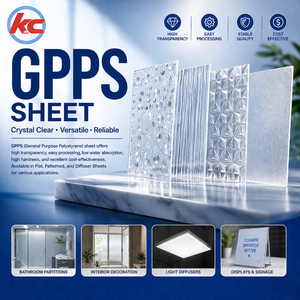 Top Quality Textured Pattern GPPS <b>Sheet</b> High Clarity <b>Polystyrene</b> Plastic <b>Sheet</b> for Interior Decor - Product Image 2