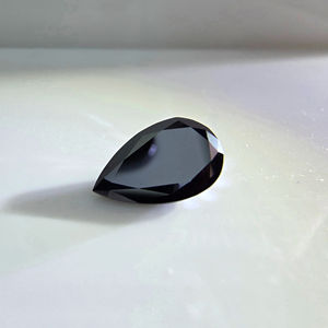 Diamante Negro Sintético de Laboratorio con Certificación IGI, Corte Pera Modificado Brillante de 1 Quilate, Piedra Suelta - Product Image 1
