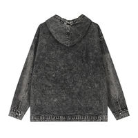 Veste à capuche zippée pour homme en molleton lavé, couleur unie, avec couleurs personnalisables, 100 % coton, vêtement d'extérieur décontracté de haute qualité