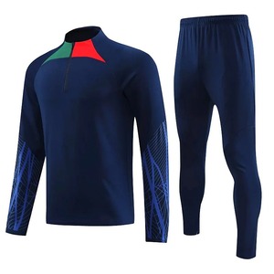 Ensemble d'échauffement de football, vêtements d'entraînement pour équipe de football, veste et pantalon de survêtement légers pour hommes, survêtement de football personnalisé - Product Image 5