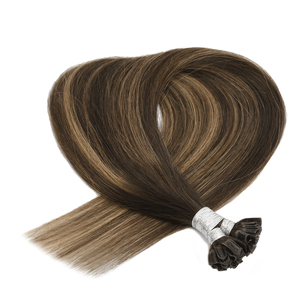 Extensions de cheveux humains KSWIGS de qualité supérieure, alignées sur la cuticule, à pointe en U, kératine, 100% cheveux humains Remy, texture lisse, trame unique - Product Image 2