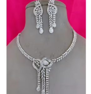 Conjunto de collar nupcial clásico de lujo para fiestas de aniversario de compromiso de boda para joyería de moda - Product Image 2