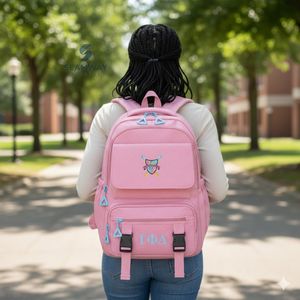 Sac à dos Gamma Phi Delta Sorority, sac à dos élégant, sac à dos durable en Cordura, sac à dos tendance pour étudiants, sac à dos de randonnée en plein air - Product Image 4