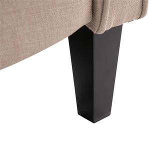 Dark Beige Wingback Single Sofa Recliner Chair with Vibration Massage Heat Push Back Features - Product Image 4