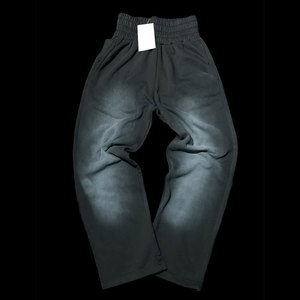 2026 New Arrival Custom Logo Heavyweight <b>Oversized</b> Baggy Sweatpants Double Layer Cotton <b>Joggers</b> Men Vintage Style - Product Image 1