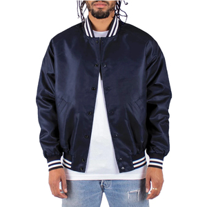 Chaquetas de Satén Transpirables, Impermeables y Resistentes al Viento con Cuello Alto para Invierno, Fabricante de Ropa Personalizada para Hombre, Chaqueta de Satén - Product Image 1