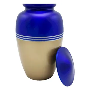 โกศบรรจุอัฐิสีน้ำเงิน/ทอง สำหรับผู้ใหญ่ ขนาด 10 นิ้ว - Product Image 2