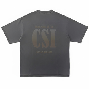 เสื้อยืดผู้ชาย คอโอ แขนสั้น ผ้าฝ้าย 100% คุณภาพสูง สไตล์ฮิปฮอป สตรีท รีโทร ทรงโอเวอร์ไซส์ ระบายอากาศได้ดี ผ้าถัก - Product Image 2