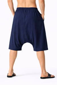 Drop Crotch <b>Harem</b> <b>Shorts</b> Men Loose Fit Drawstring Waist Casual Streetwear <b>Shorts</b> Lightweight Summer Wear Bulk Production - Product Image 3