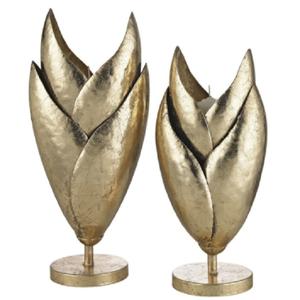 Stylish Metal Aluminum <b>Gold</b> Color <b>Candle</b> <b>Holders</b> Candlestick Aluminum Rough Finished Christmas Tabletop Festive Occasion <b>Holder</b> - Product Image 3