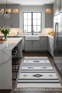 Alfombra/Corredor Rectangular de Algodón Hecho a Mano con Diseño Floral Moderno, Tejido de Lujo, 950gsm, Lavable, Felpa, Reversible, Tres Tonos, Venta al por Mayor - Product Image 2